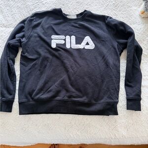 FILA Crewneck Sweater in Black and White